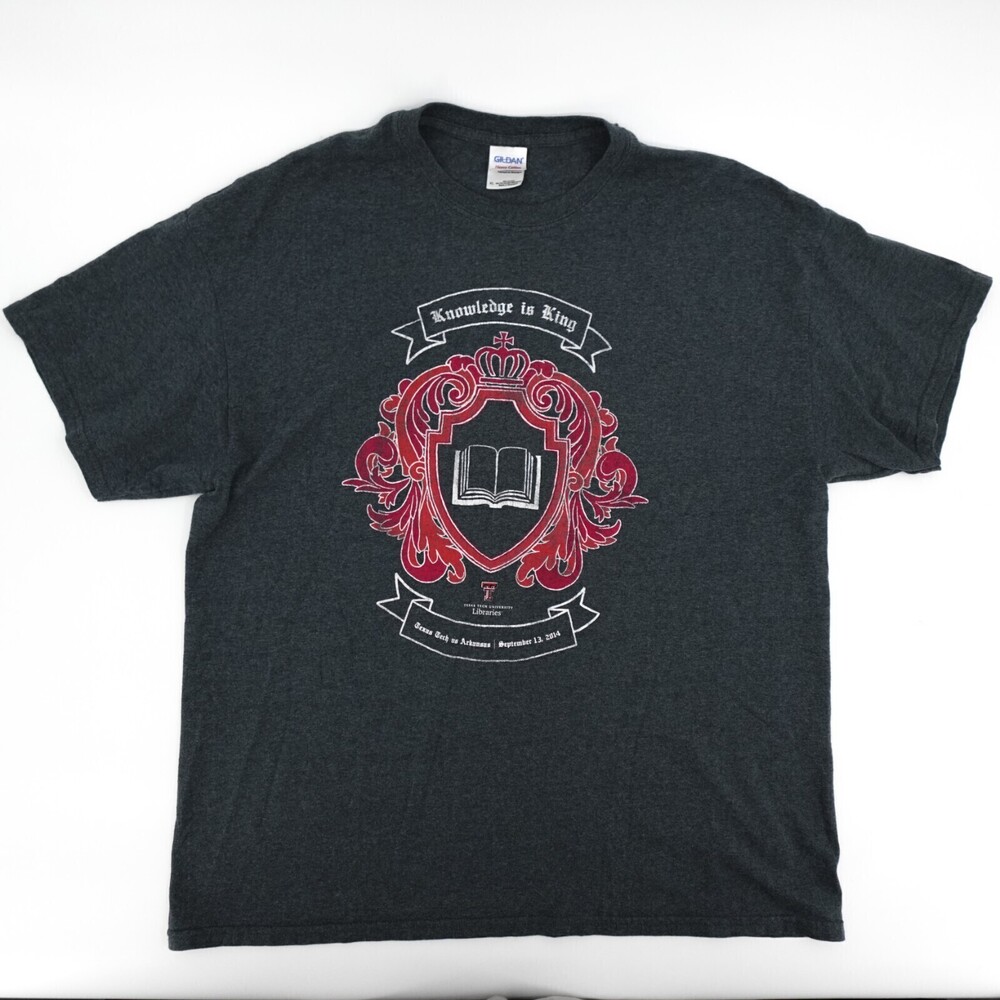 Texas Tech Red Raiders Shirt Adult Extra Large Gray Libraries 2014 Arkansas